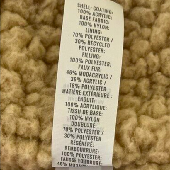 AERIE➕Quilted Parka Faux Fur Collar Sherpa Lined NEW - Picture 8 of 8